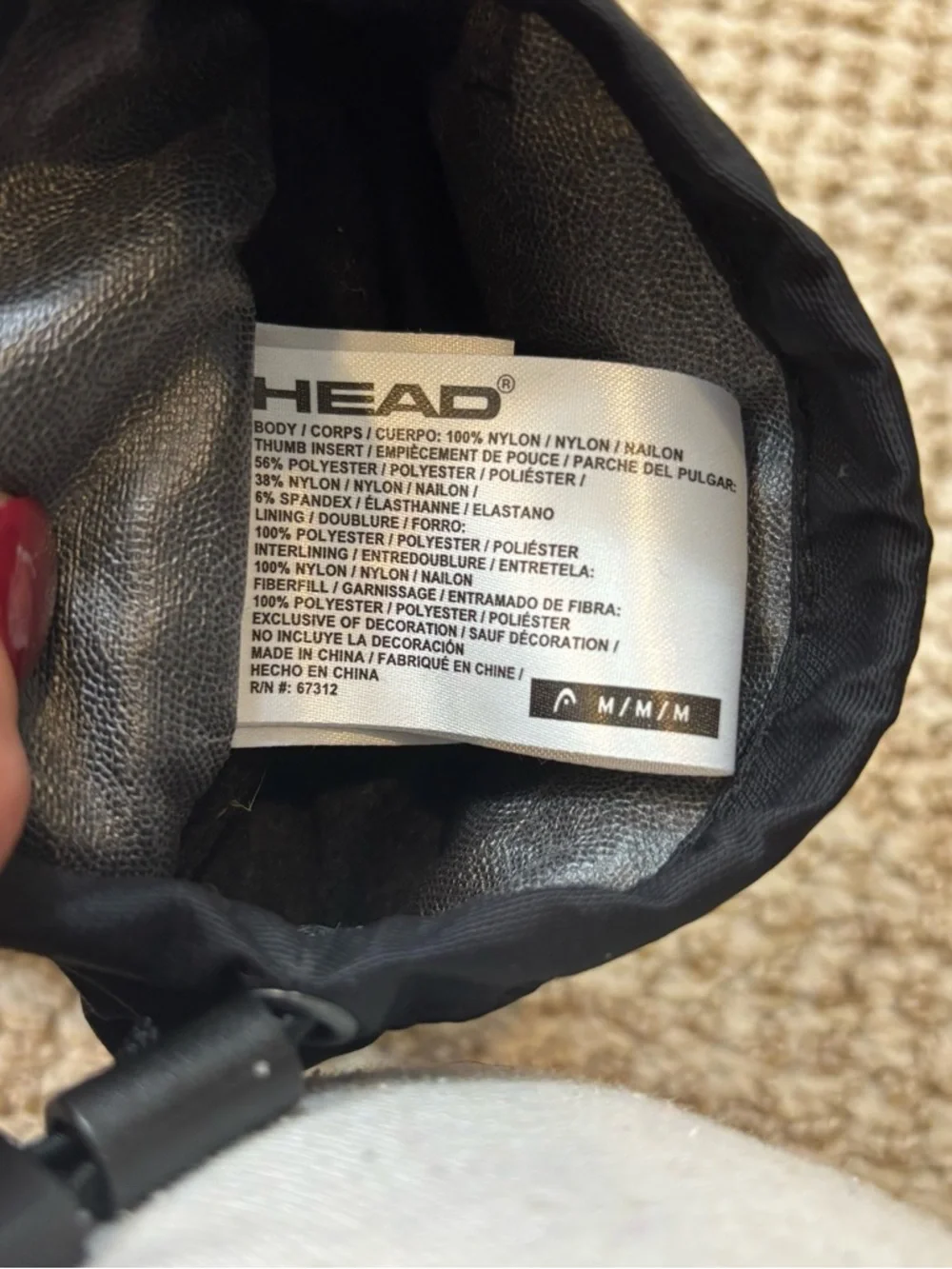 Head Brand Juniors Ski‎ Gloves Size Medium